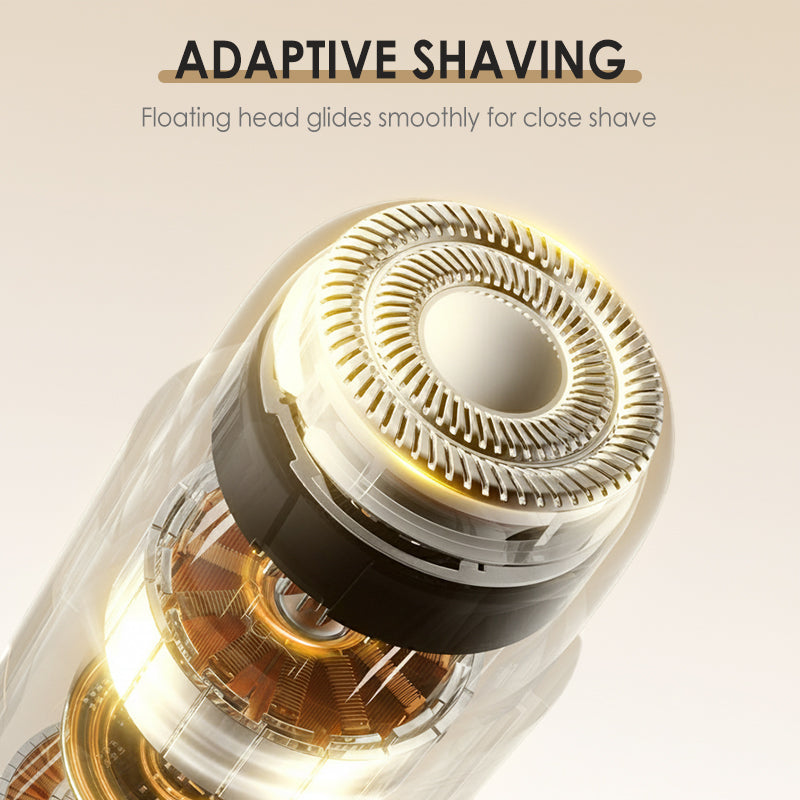 2-in-1 Mini Beard & Nose Hair Trimmer with LED