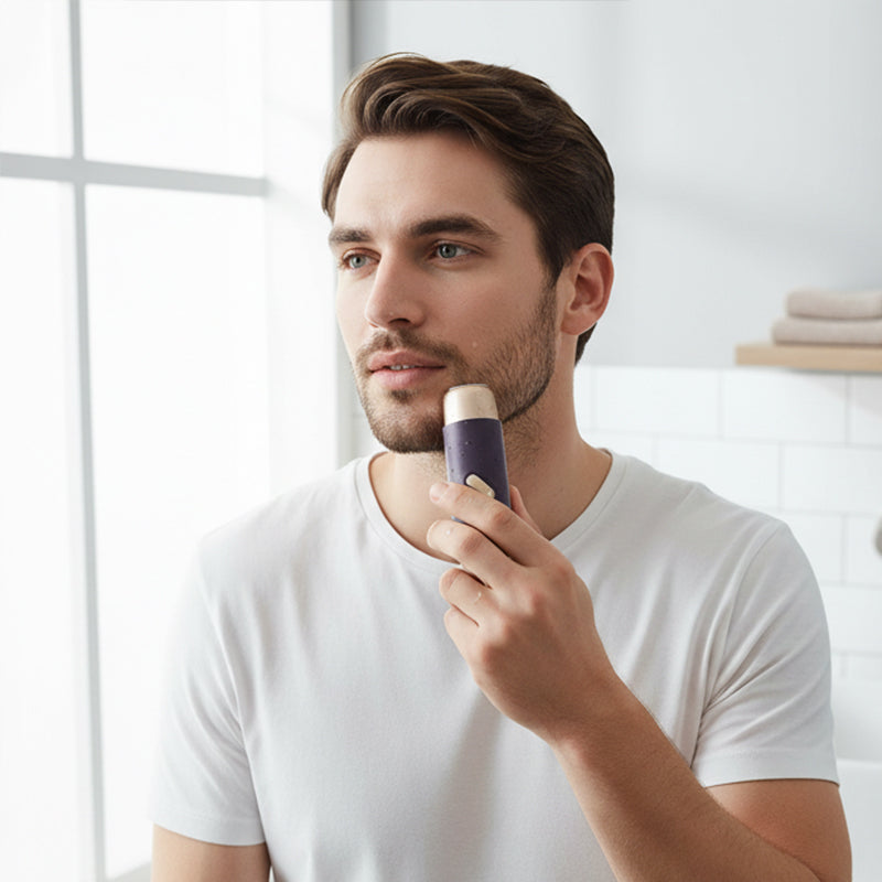 2-in-1 Mini Beard & Nose Hair Trimmer with LED