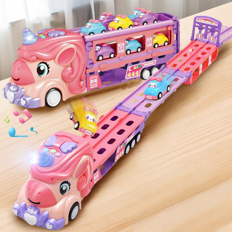 2-i-1 bilstartset för barn med racerbil