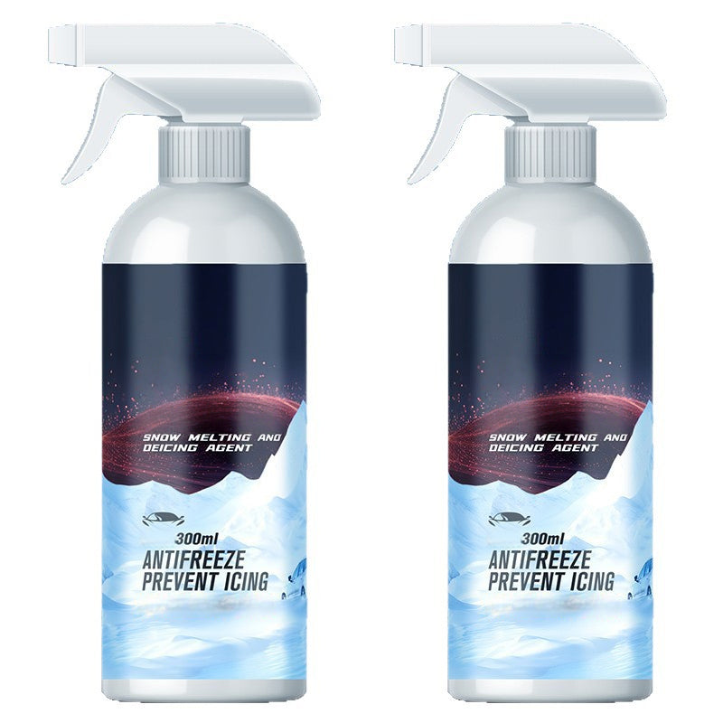 Kraftfull spray för att avisa bilrutor