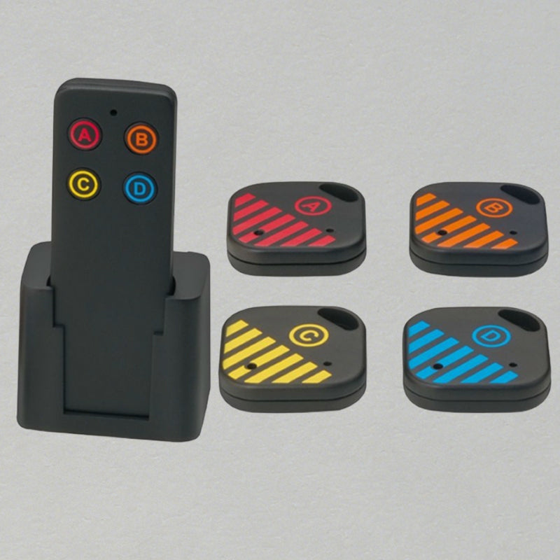 4-i-1 trådlös nyckelfinnare med basstation