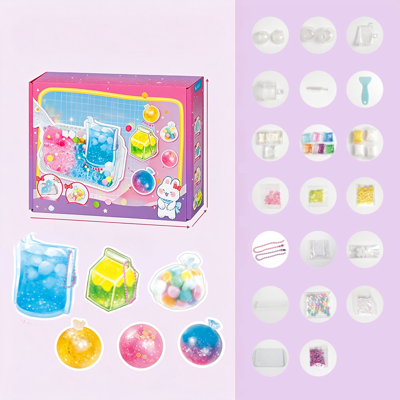 DIY Fried Ice Squishy-leksakskit med kattklo-design för barn