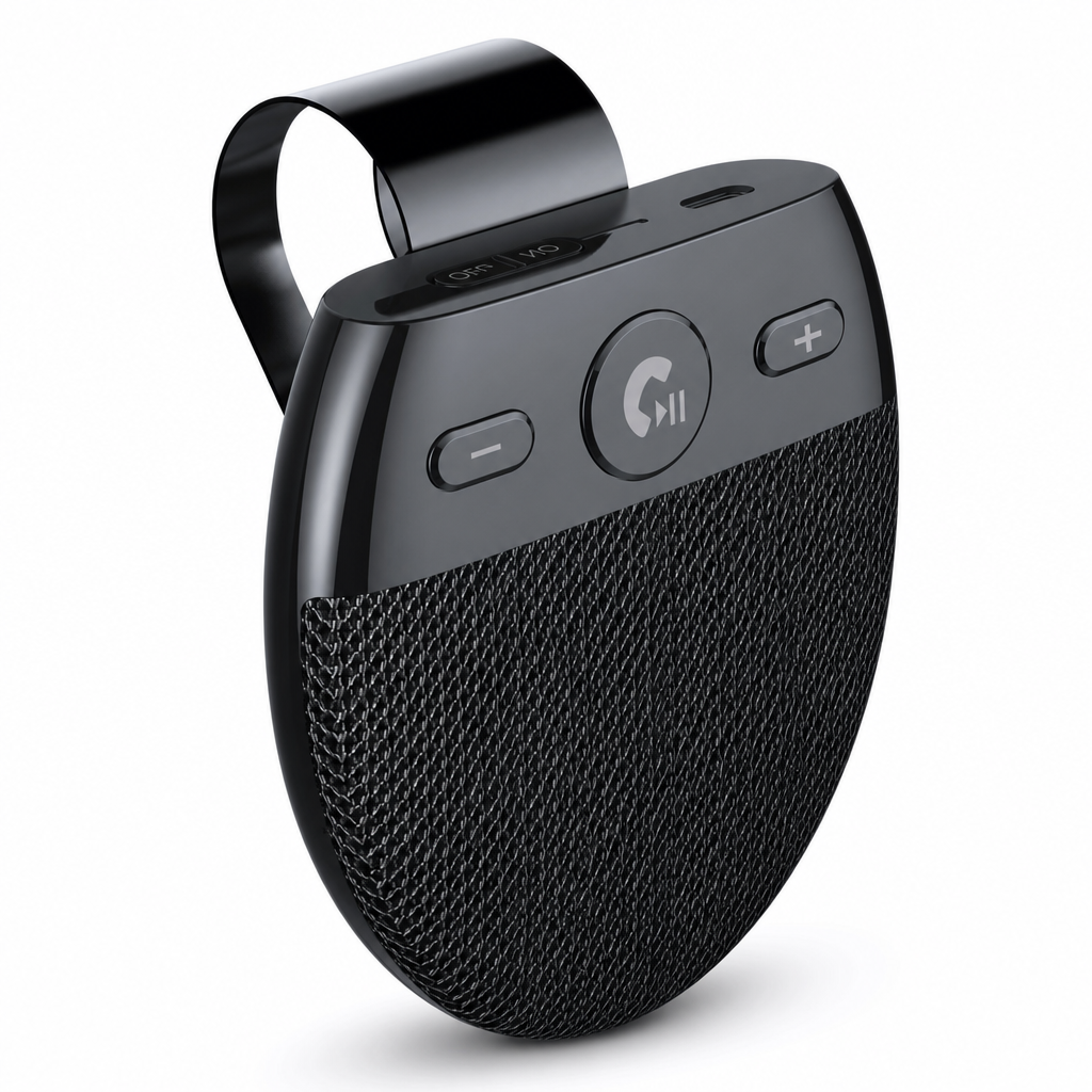 đąđą 50% RABATTđSP11 Bluetooth-handsfreehögtalare för bilens solskydd â vibrationsaktiverad automatisk start, A2DP-stöd och röstmeddelande för nummerpresentation