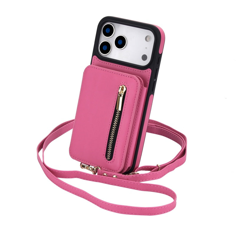 Vikbart crossbody-plånboksfodral för mobiltelefon