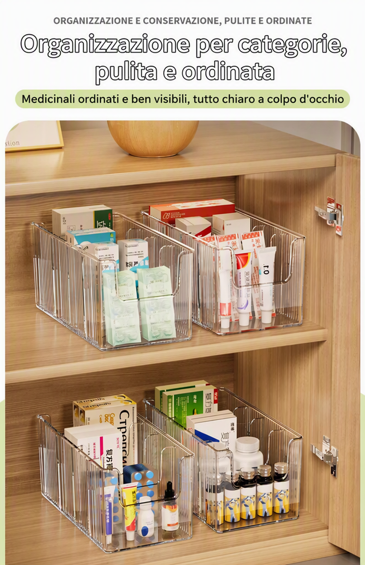 🔥 Utdragbar transparent medicinorganiserare – teleskopisk 24,5–43 cm 💊🗄️