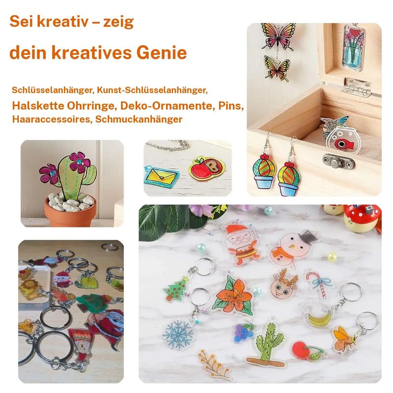 DIY Shrinky Dinks nyckelringsset – kreativ barnaktivitet och perfekt som partygåva