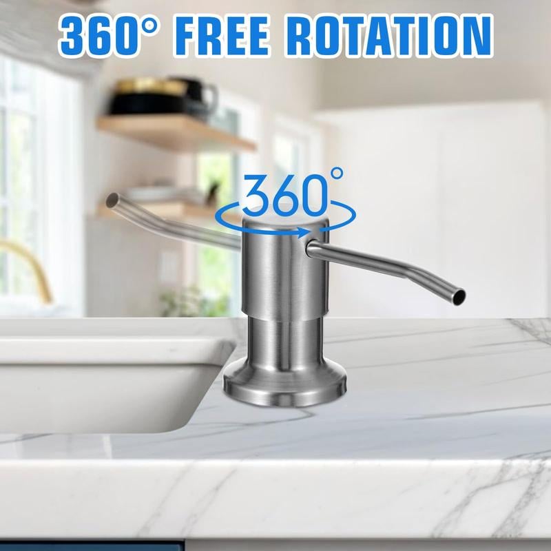 🧴 50% RABATT NU! 💧 Diskmedelsdispenser för Köksvask – 99cm Slang & 360° Rotation – Perfekt för Rent & Snyggt Kök – Enkel Installation 🏠