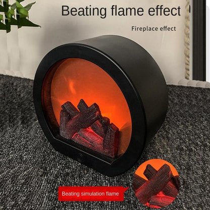 🔥Flamlös LED-eldstad Dekorativ lanternlampa