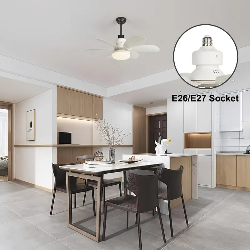 ⏳ SISTA DAGEN PÅ REA 49% RABATT 🔥 SmartBreez™ 40W LED-takfläkt med lampa – 20,5” ultratyst med fjärrkontroll 🎯 | E27 + GRATIS B22-adapter 🔌 | För sovrum 😴, kök 👩‍🍳 & garage 🛠️