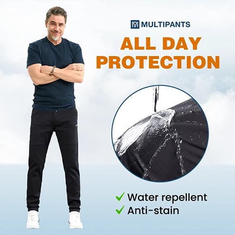 🔥HET FÖRSÄLJNING 50% RABATT🥰 MultiPants - slitstarka cargobyxor med hög stretch och flera fickor
