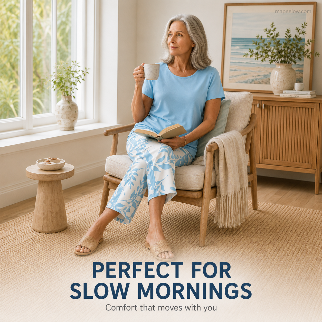 Women's Asymmetrical Top & Capri Pants 2-Piece Set