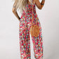 🌼Damers avslappnade ärmlösa jumpsuit med tryck🏖️