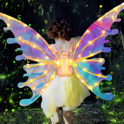 🎄Julrea 2025🎁 Uppladdningsbara elektriska älvvingar med LED-ljus och musik🧚‍♀️