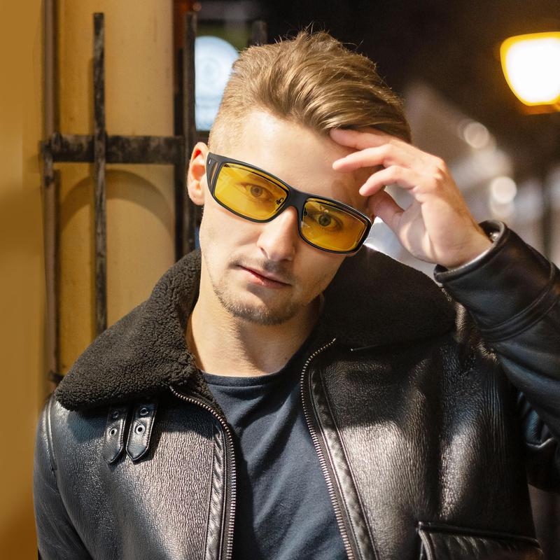 Mörkerseende körglasögon, antireflexbehandlade, polariserade
