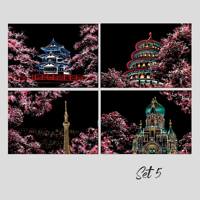 🧠🎨4-delars kreativt skrapmålningsset med verktyg（🚀55% rabatt）