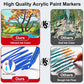 Direkt flytande mjukt huvud akrylmarkörpenna för kroppsmålning