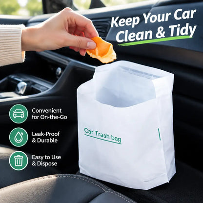 🚗 Håll bilen ren direkt! Självhäftande självbärande avfallspåsar – 20-pack