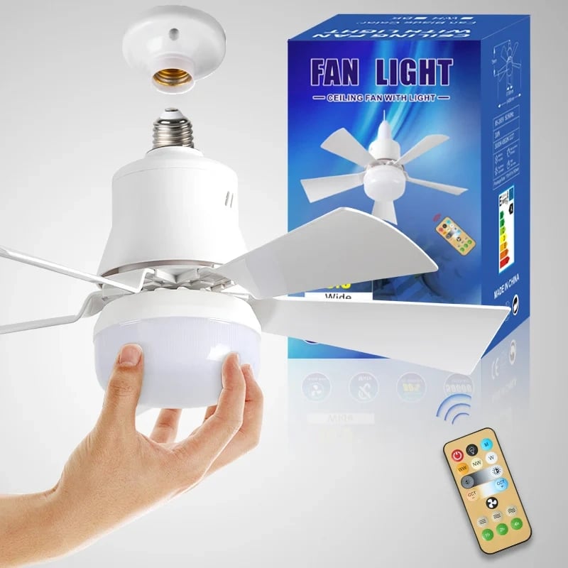 ⏳ SISTA DAGEN PÅ REA 49% RABATT 🔥 SmartBreez™ 40W LED-takfläkt med lampa – 20,5” ultratyst med fjärrkontroll 🎯 | E27 + GRATIS B22-adapter 🔌 | För sovrum 😴, kök 👩‍🍳 & garage 🛠️