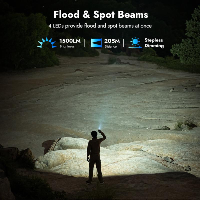 LED-arbetslampa med 180° roterbart huvud