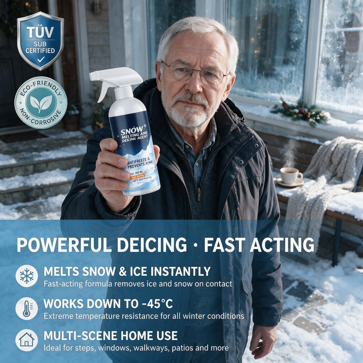 🧊 Högeffektivt snö- och issmältningsmedel – lämpligt för snösmältning på stora ytor och avisning av fordon