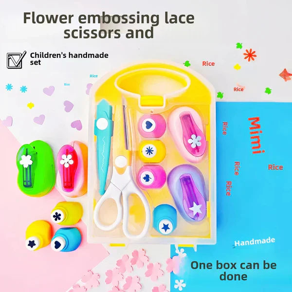 💖En present till barnet🎁Kreativt DIY-puncherset för barn🎉Stimulerar barns kreativitet