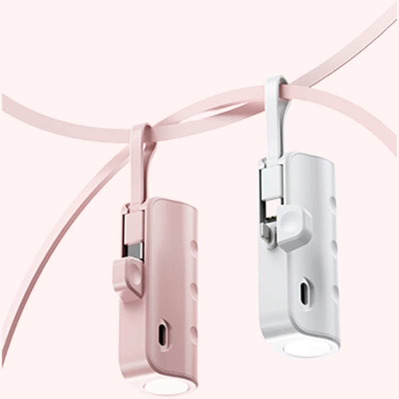 ⌛Reducerad med 67% 🔥Bärbar Powerbank med Hög Kapacitet och Inbyggda Kablar 🔋🔌 - Alltid Beredd för Laddning på Resan! 🚀