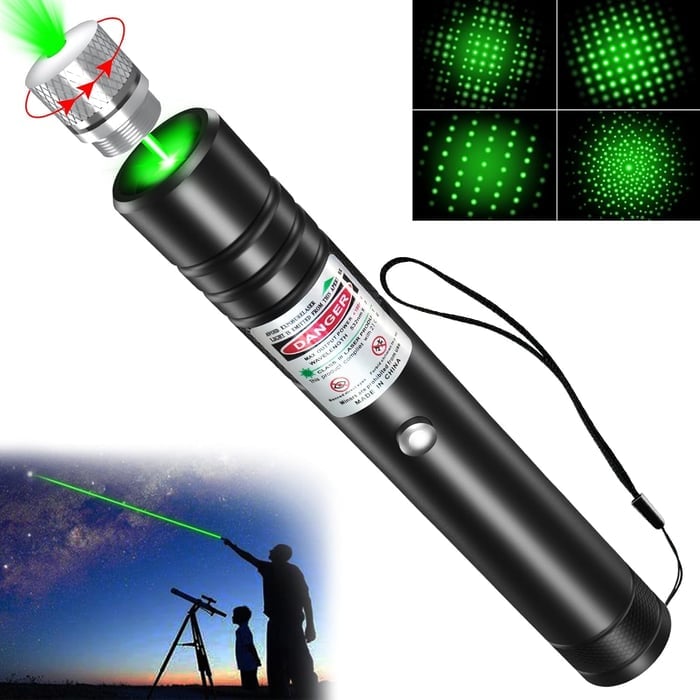 🔦 Enpunkts laserljus i rött, grönt eller lila