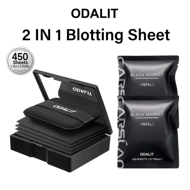✨️KÖP 1 FÅ 1 GRATIS✨️Svart magnetiskt oljeborttagningsark med puder Mer kontroll Olja Håller Fräsch 2-i-1-borttagningsark