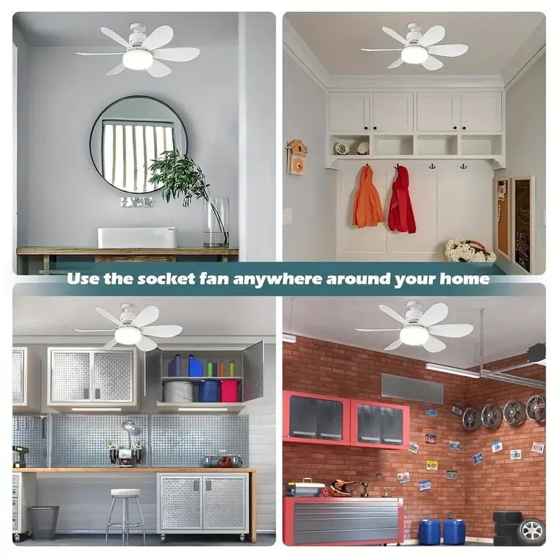 ⏳ SISTA DAGEN PÅ REA 49% RABATT 🔥 SmartBreez™ 40W LED-takfläkt med lampa – 20,5” ultratyst med fjärrkontroll 🎯 | E27 + GRATIS B22-adapter 🔌 | För sovrum 😴, kök 👩‍🍳 & garage 🛠️