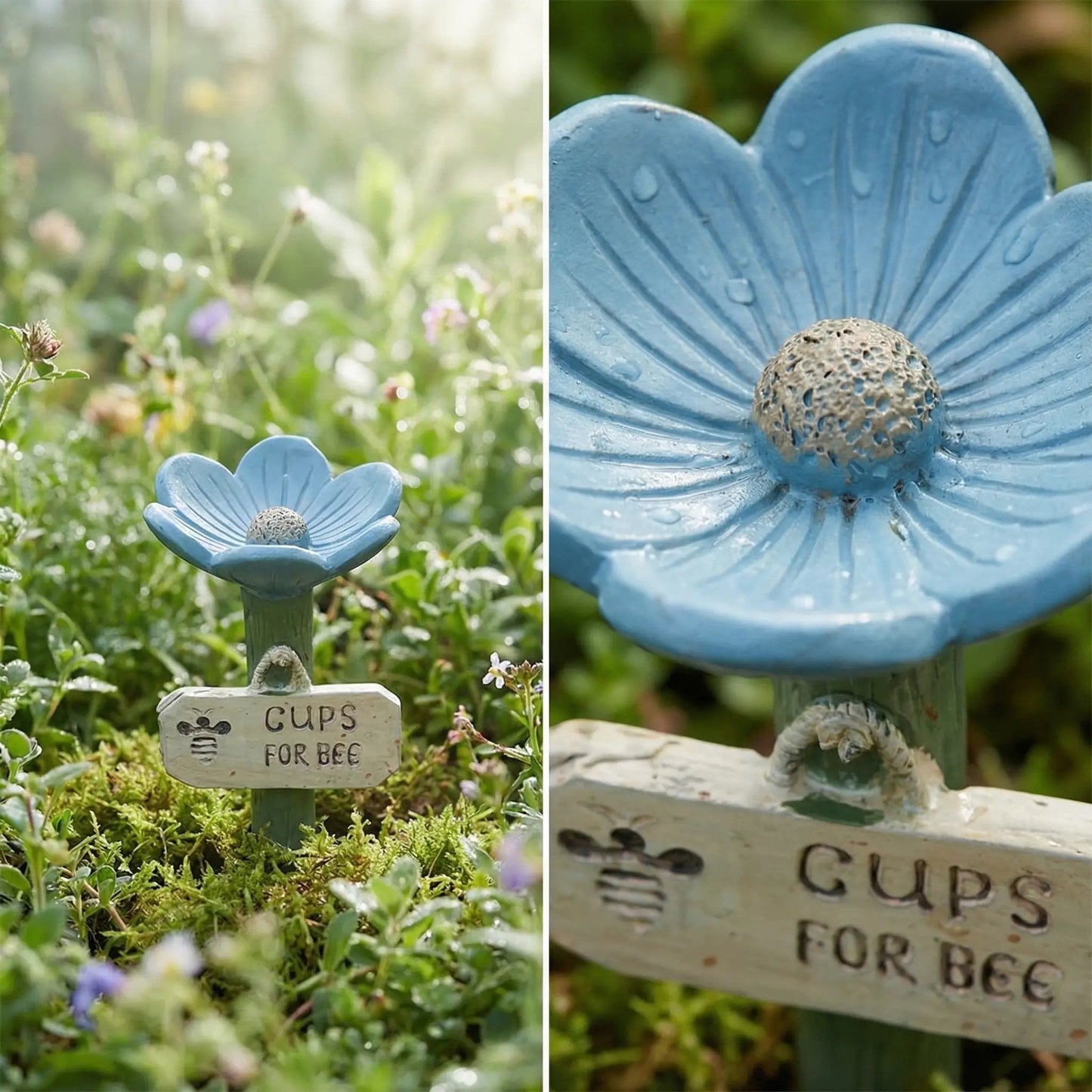 🐝 Blomformad vattenstation för bin 💧