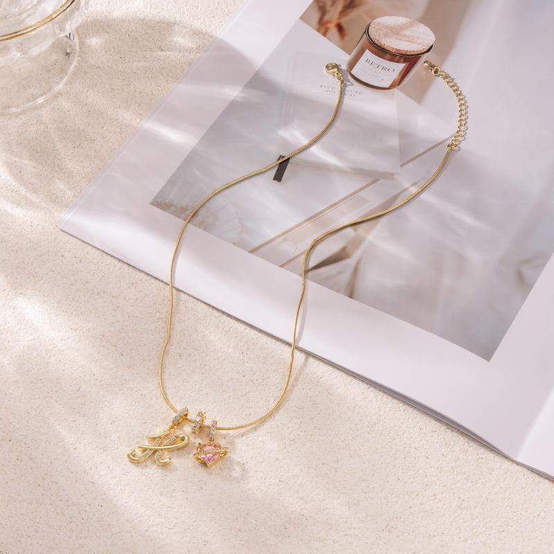 💖Sista dagen 49 % rabatt✨3-lagers halsband med initialer A-Z🎀
