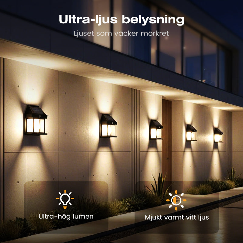 2025 ny utomhus solcellsvägglampa