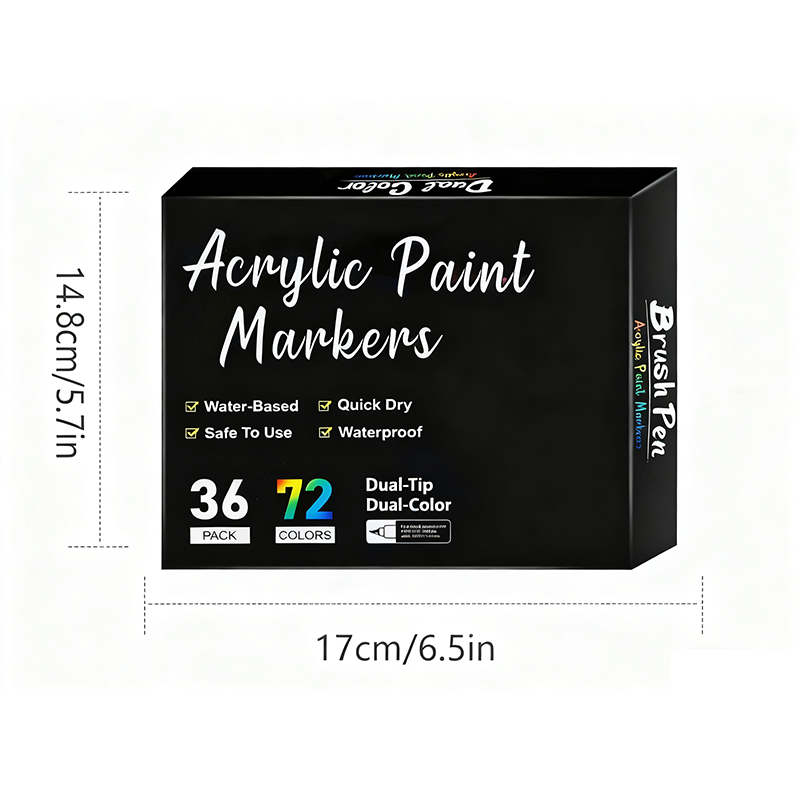 🎅Julförsäljning 50% rabatt!!🎄🔥Dual Tip akrylborste markörpenna