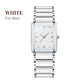 Fashion Ceramic Square Quartz Watch, klocka för par