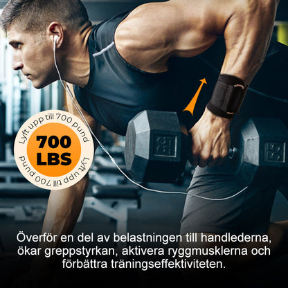 Tunga Lyftremmar med Handledskrok för Styrketräning