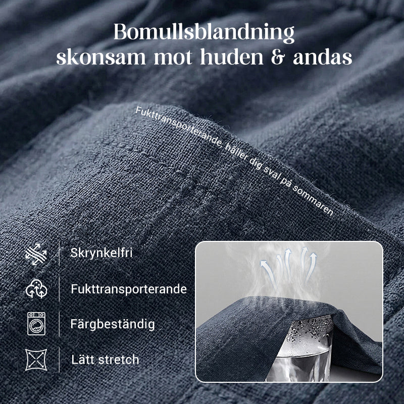 Sommarbyxor i bomull och linne för kvinnor Nine Minute Byxor