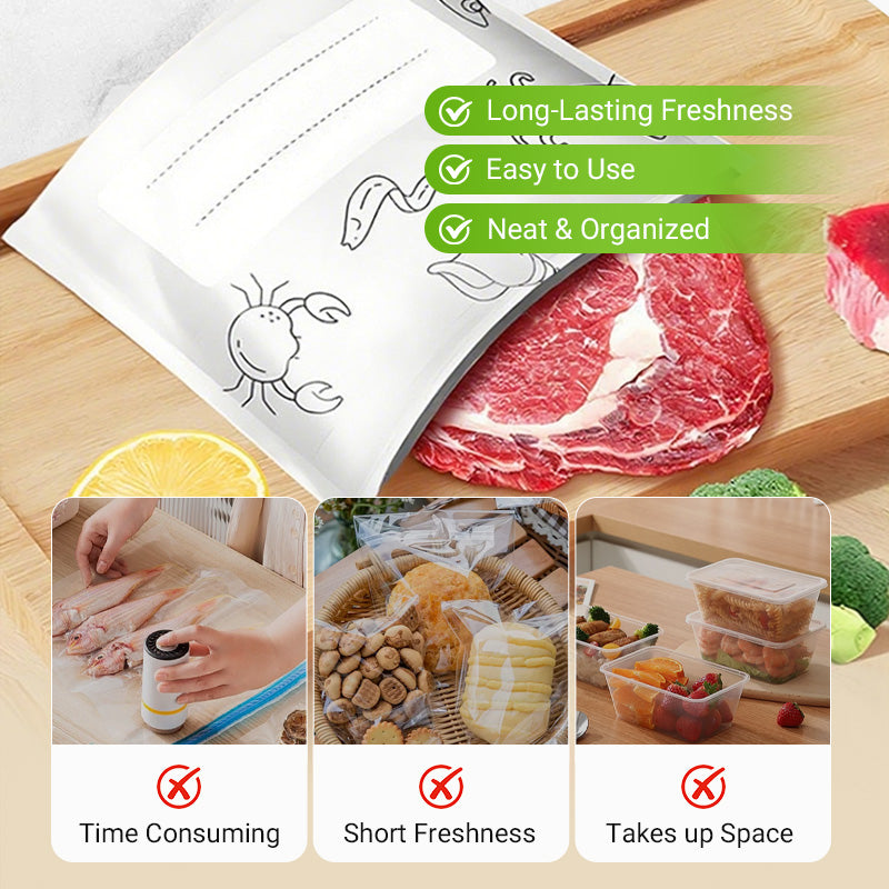 Förhindra att livsmedel förstörs - Freshness Seal-påsar