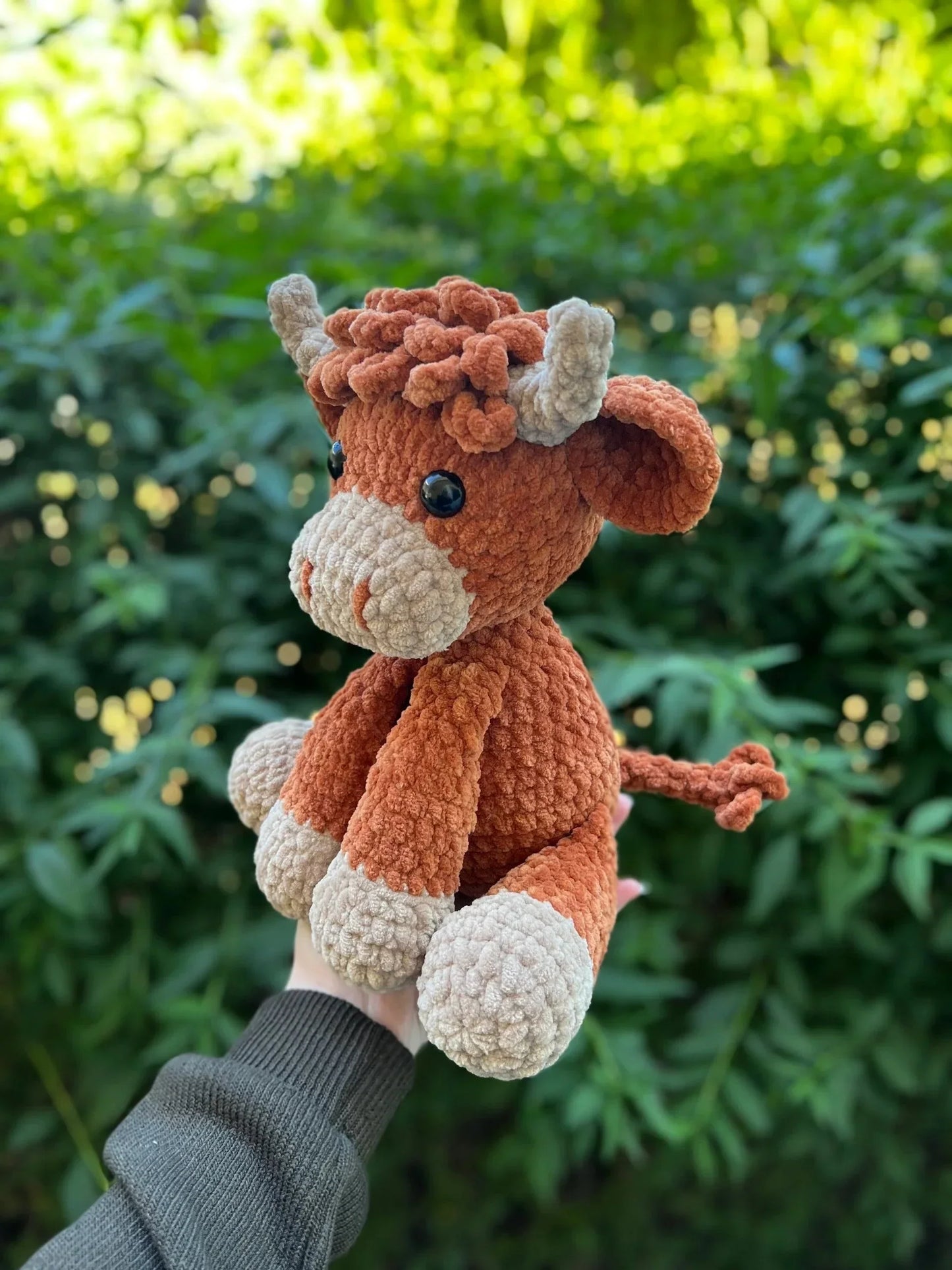 🎅Julförsäljning 50% rabatt!!🎄🔥Häkta Highland Cow Amigurumi Mönster🐮- DIY Kit & Färdig plysch