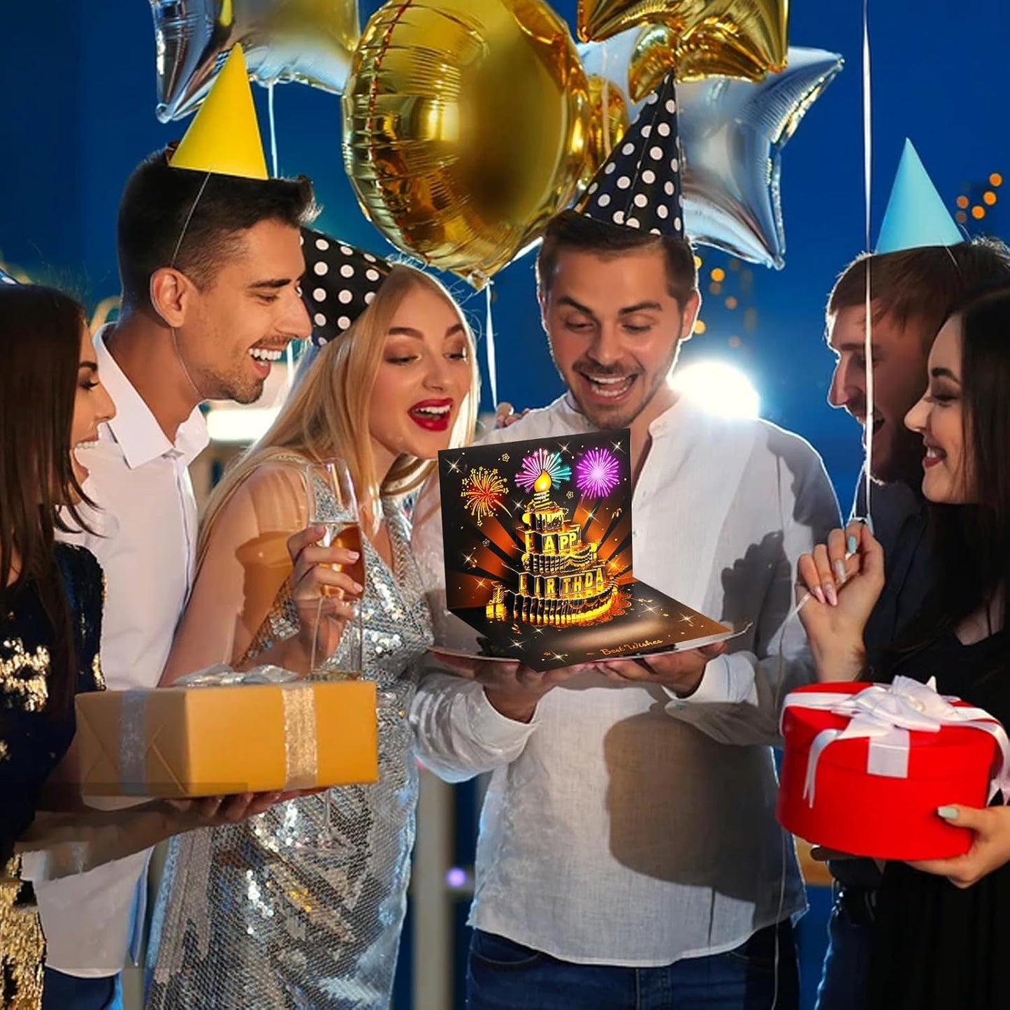 🎉3D-popup-musikalisk födelsedagskort med ljus och sång🎵🎂