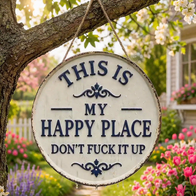 “This Is My Happy Place” dörrskylt