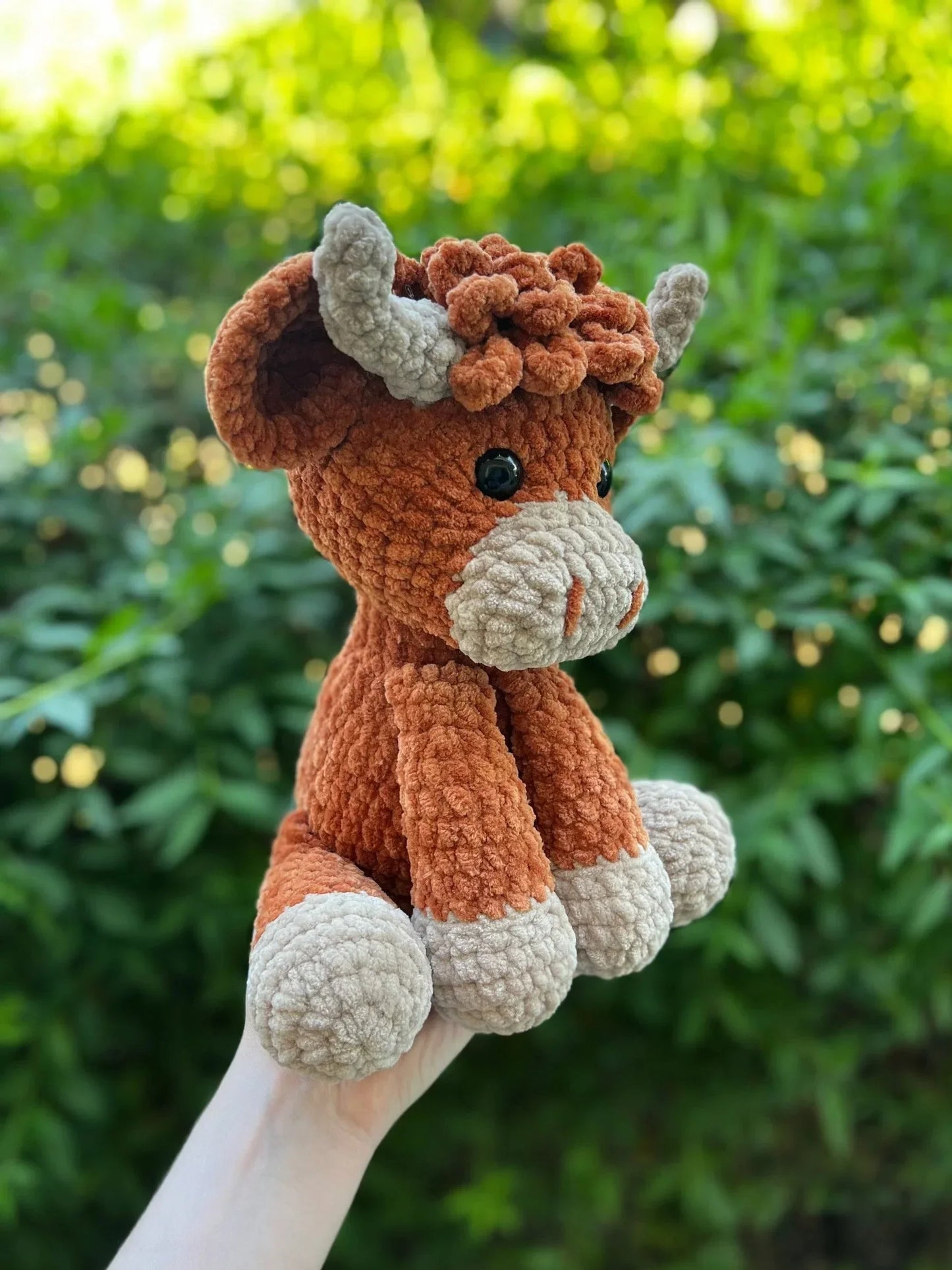 🎅Julförsäljning 50% rabatt!!🎄🔥Häkta Highland Cow Amigurumi Mönster🐮- DIY Kit & Färdig plysch