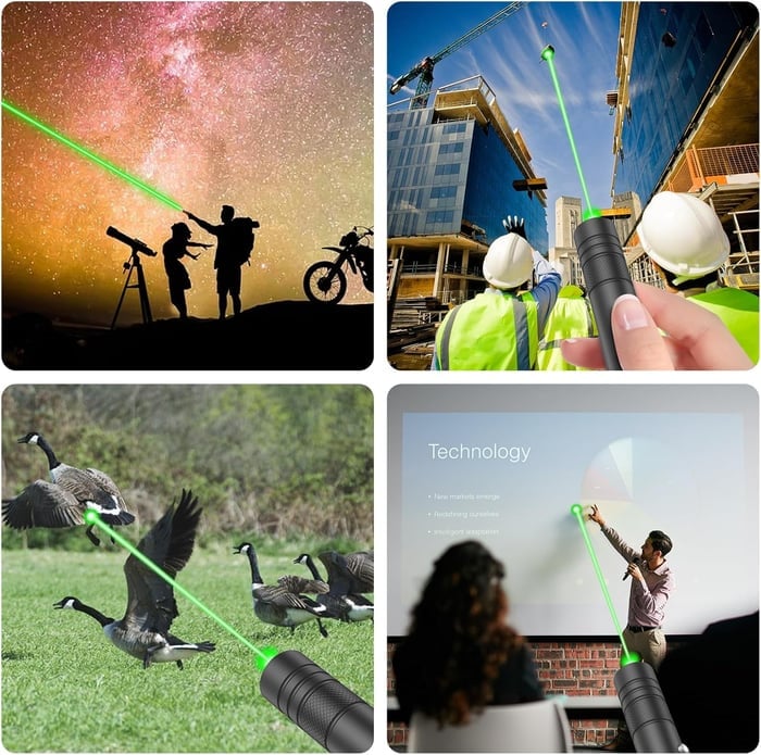 🔦 Enpunkts laserljus i rött, grönt eller lila