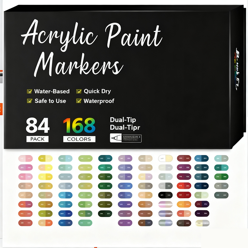 🎅Julförsäljning 50% rabatt!!🎄🔥Dual Tip akrylborste markörpenna