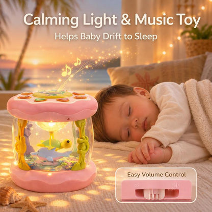 🌊 50% RABATT! 🎵 Roterande Ljusmusikleksak med Havsprojection för Baby – Lugnande Ljus, Mäktiga Ljud & Perfekt För Bebis Sömn & Lek 🧸