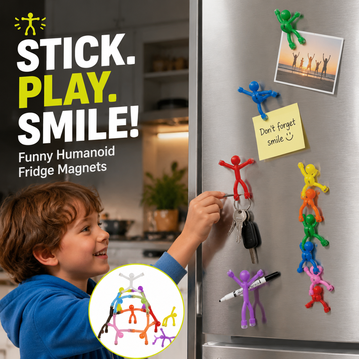 🧲 50 % RABATT NU! ✨ Magnetiska kreativa figurer – starkt grepp, stresslindrande och mångsidiga – perfekta för kylskåp, skrivbord eller dekoration 🧩