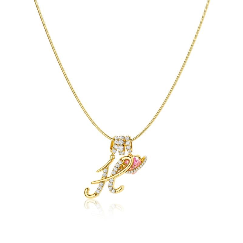 💖Sista dagen 49 % rabatt✨3-lagers halsband med initialer A-Z🎀