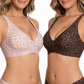 Jelly trådlös BH för kvinnor – Sömlös push-up bralette med djup V-ringning, perfekt för vardagen