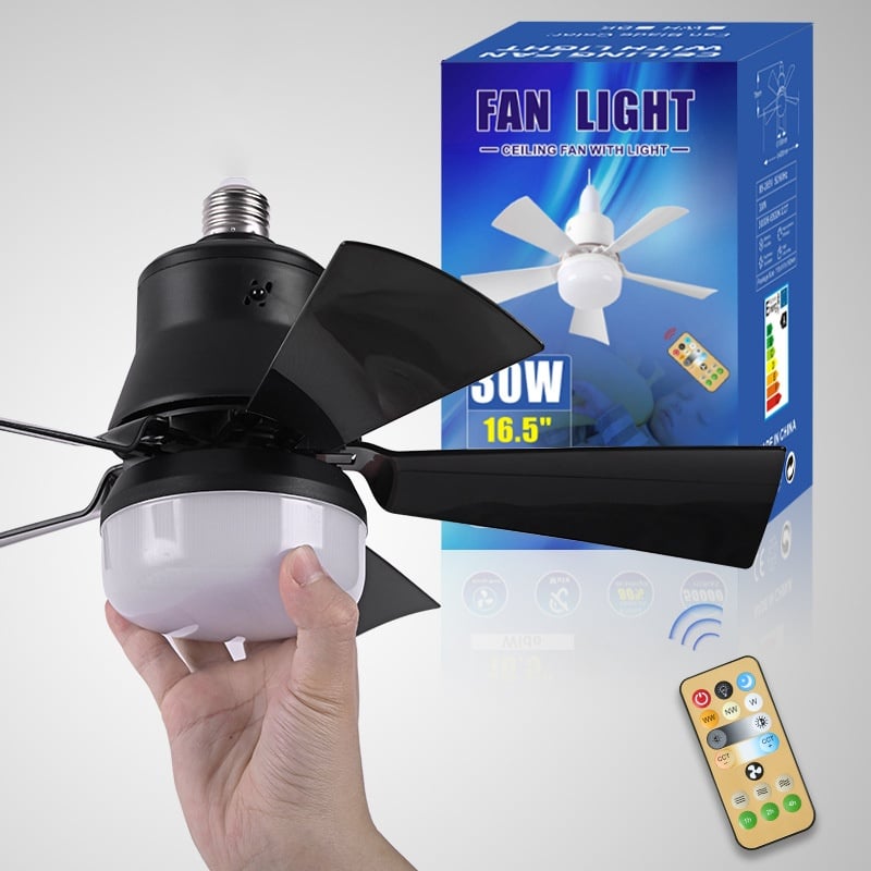 ⏳ SISTA DAGEN PÅ REA 49% RABATT 🔥 SmartBreez™ 40W LED-takfläkt med lampa – 20,5” ultratyst med fjärrkontroll 🎯 | E27 + GRATIS B22-adapter 🔌 | För sovrum 😴, kök 👩‍🍳 & garage 🛠️