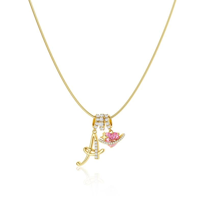 💖Sista dagen 49 % rabatt✨3-lagers halsband med initialer A-Z🎀