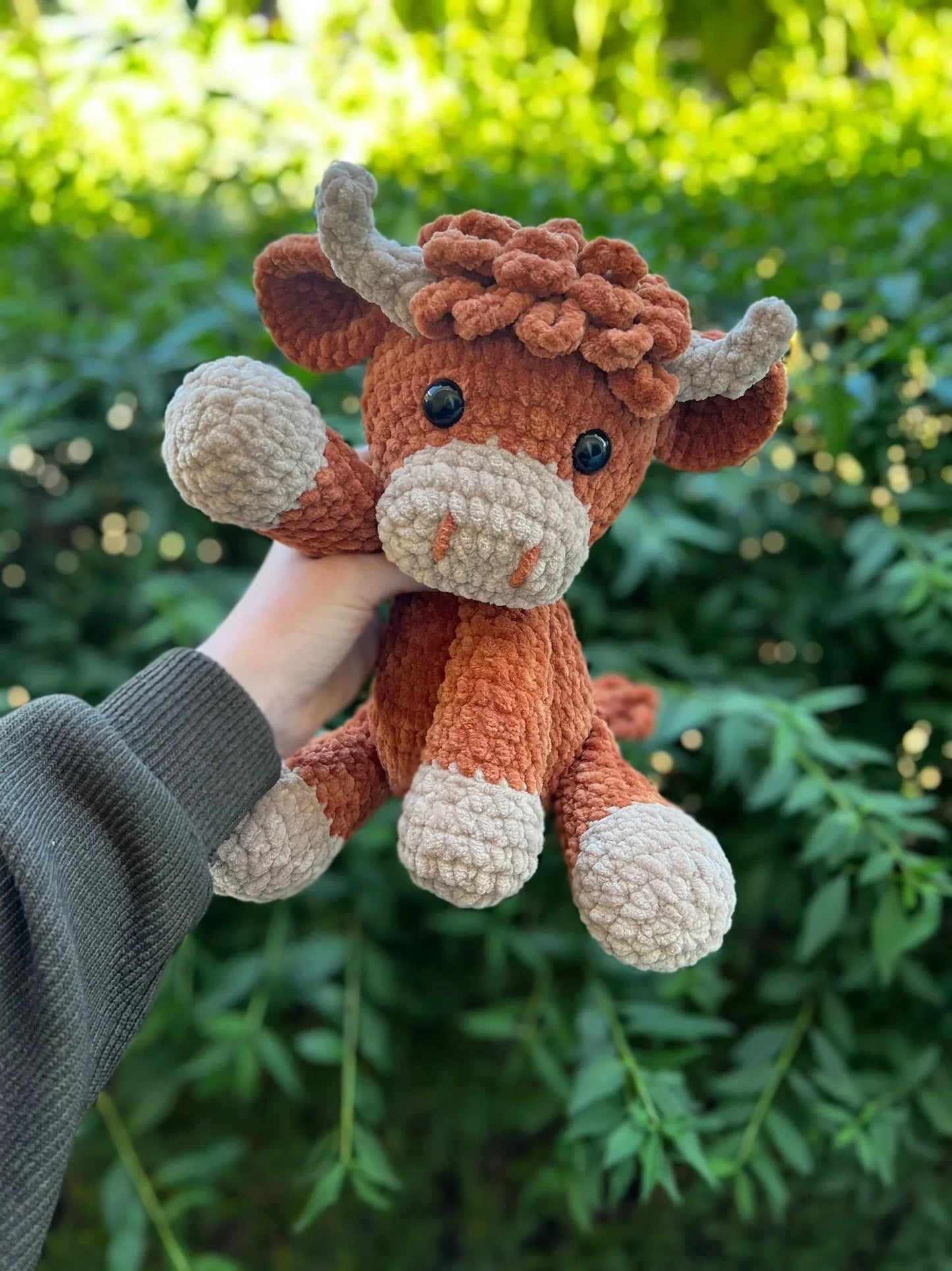 🎅Julförsäljning 50% rabatt!!🎄🔥Häkta Highland Cow Amigurumi Mönster🐮- DIY Kit & Färdig plysch